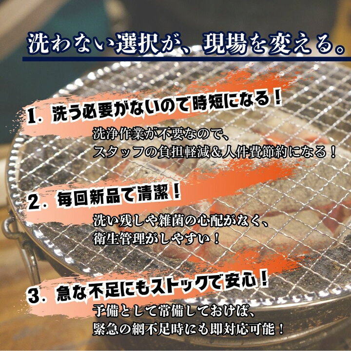 楽天市場】使い捨て焼き網 丸平型30cm 1枚26.5円～ 送料無料｜フラット 