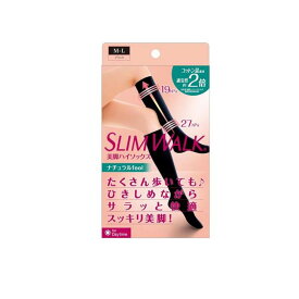 スリムウォーク 美脚ハイソックス ナチュラルfeel ブラック M-L 1足入