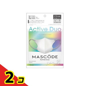 MASCODE �}�X�R�[�h 3D�}�X�N �A�N�e�B�u�f���I AD L 01�V���o�[�z���C�g×�O���[�R 7���� 2�Z�b�g