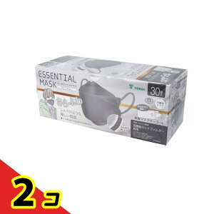 ���R�C ESSENTIAL MASK �G�b�Z���V�����}�X�N ���C�g�O���[ 30���� 2�Z�b�g