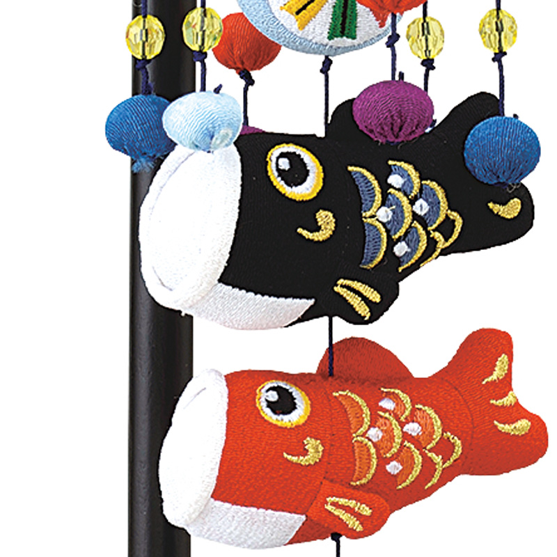 宝童　室内鯉のぼり　吊るし飾り　一本吊り　極小　立台付　こいのぼり五月人形