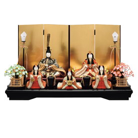 雛人形 一秀 コンパクト 木目込み 五人飾り I-31-5 安土雛20号 おしゃれ かわいい HR | ひな人形 桃の節句 ひなまつり ひな祭り おひなさま 小物 雛祭り 初節句 女の子 プレゼント 縁起物 お雛様 出産祝い ギフト モダン