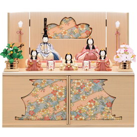 【12月以降入荷予定】雛人形 一秀 コンパクト 木目込み 収納飾り 五人飾り さくらさくら C-112-5 おしゃれ かわいい | ひな人形 桃の節句 ひなまつり ひな祭り おひなさま 小物 雛祭り 初節句 女の子 プレゼント 縁起物 お雛様 出産祝い ギフト モダン