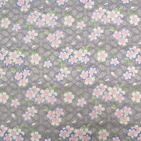 金襴 生地 もりさん 葵に小桜紋 紫 不織布付き 21 和柄 つまみ細工 金襴織物