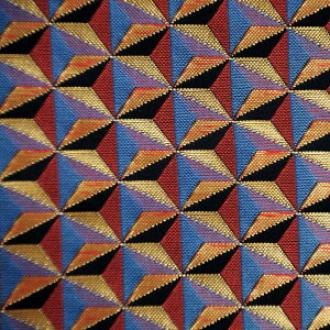 金襴 生地 西陣織 幾何学模様 濃紺 不織布無し j-2 和柄生地 つまみ細工 和風生地 和柄 金襴