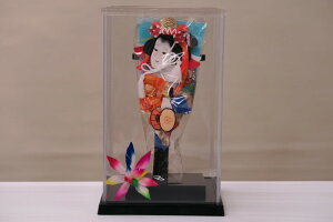 羽子板 お祝い ミニ 初正月 コンパクト 豆羽子板 ミニ羽子板 飾り台付 ケース付き 浅妻 7号押絵羽子板 ケース入り つくばねプレゼント