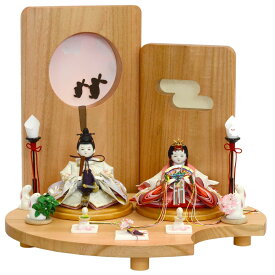 雛人形 親王飾り コンパクト 小芥子おぼこ 西陣織うさぎ雛 京都西陣織 正絹 100% オリジナル生地