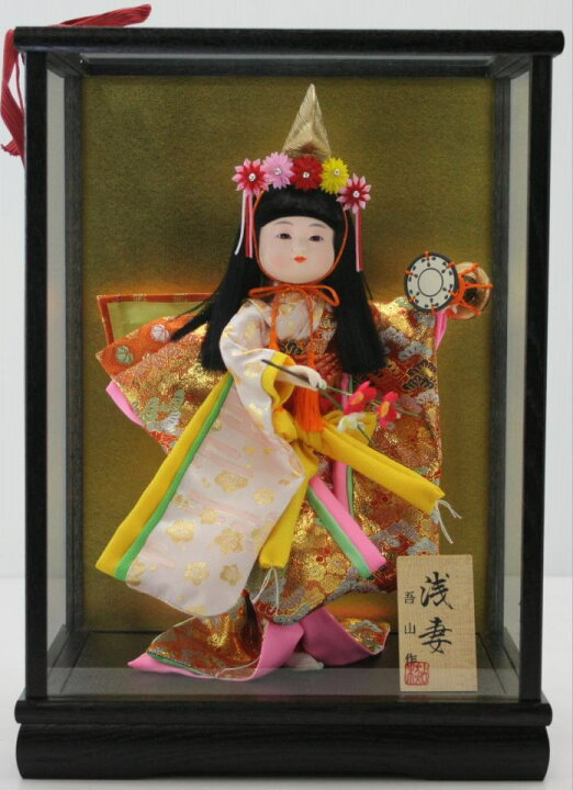 楽天市場】5号舞踊人形浅妻木製枠ガラスケース飾り 【雛祭り 