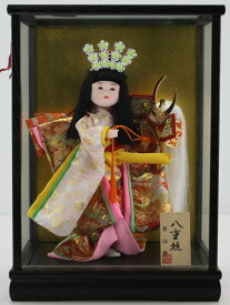 5号舞踊人形八重垣姫木製枠ガラスケース飾り 【雛祭り】 【ひな人形】
