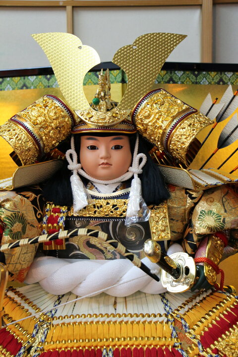 楽天市場】五月人形三段飾り 105子供大将赤黄白 【武者人形】 : 人形の 