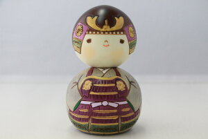 卯三郎こけし 日本のお土産に大人気 日本製 木製 民芸品 伝統工芸品 卯三郎作 こけし かぶと君 No-7-31