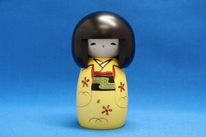 卯三郎こけし 日本のお土産に大人気 日本製 木製 民芸品 伝統工芸品 卯三郎作 こけし 幼な子(黄) No-6-26