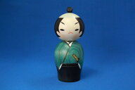 卯三郎こけし 日本のお土産に大人気 日本製 木製 民芸品 伝統工芸品 卯三郎作 こけし さむらい No-7-34