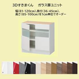 3Dすきまくん ガラス扉ユニット オーダー幅81〜120cm 高さ85〜100cm 奥行き36〜45cm