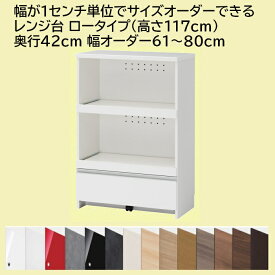 レンジ すきまくん L(ロー)タイプ(高さ117cm)　奥行42cm 幅オーダー61〜80cm