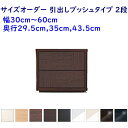サイズオーダー チェスト Como プッシュタイプ 2段 (幅30〜60cm 1cm単位,奥行3サイズ)