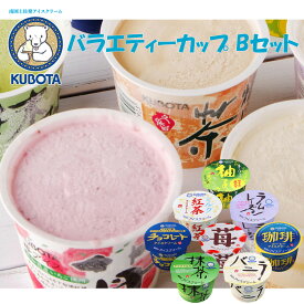 久保田 バラエティーカップ Bセット　久保田食品 アイス ギフト セット バニラ 抹茶 いちご チョコレート ミルク紅茶 ラムレーズン 柚子シャーベット コーヒークリーム 高知 お取り寄せ