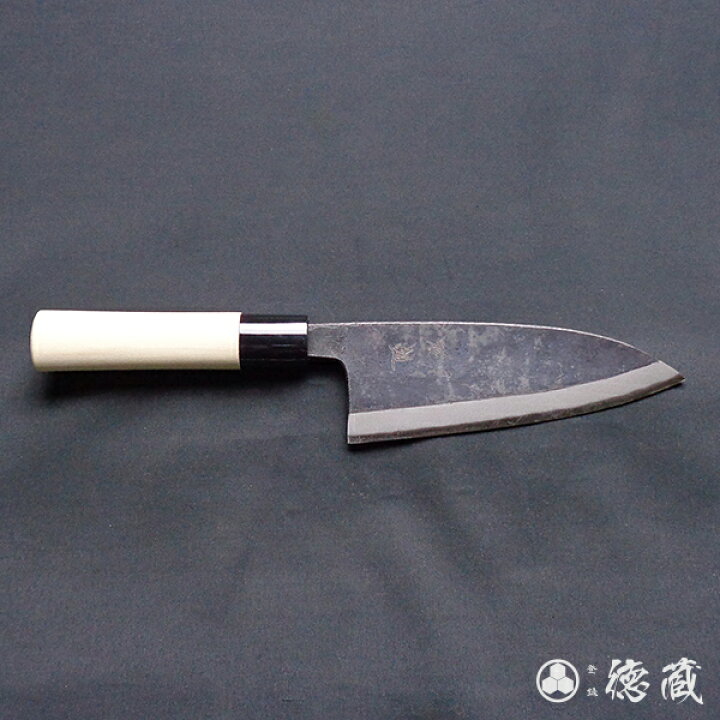 楽天市場 黒打ち厚出刃包丁 150mm 両刃 青紙2号 朴 日本製 徳蔵刃物 Tokuzo Knives Japan Kitchen Knives 包丁 ほうちょう ホウチョウ 切れ味 家庭用 出刃 魚 両刃 黒打ち プレゼント ギフト 贈り物 一生モノ 森徳蔵楽天市場店