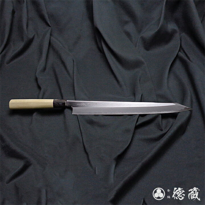 楽天市場】ハガネ片刃勘所柳刃包丁 330mm/片刃/白紙2号/朴/日本製/徳蔵 