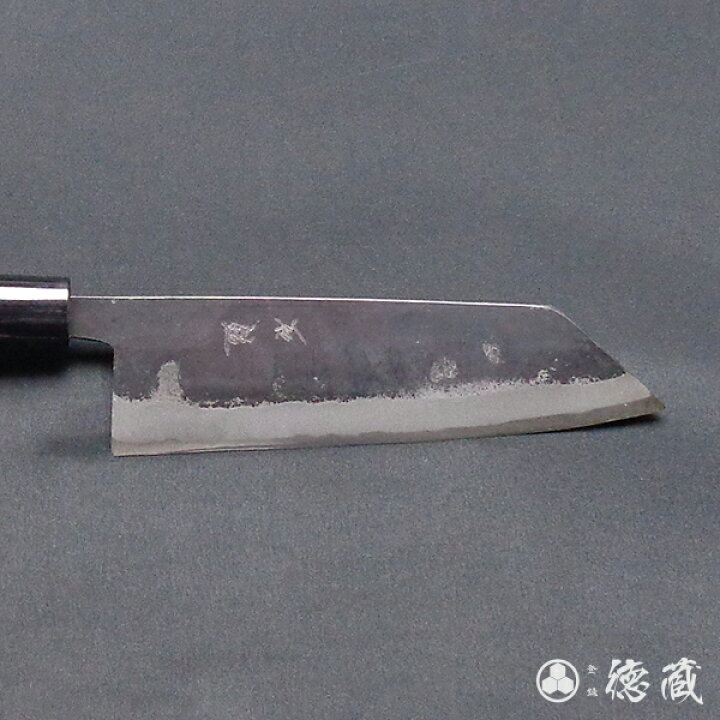 楽天市場】文化黒打ち包丁 165mm/両刃/青紙2号/胡桃/日本製/徳蔵刃物 