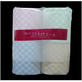 NIYODO4色8ロール(市松)を1ケース丸ごと！32ロール（114mm×2枚重ね30m×8ロール入×4パック）/まとめ買い/和光製紙/パルプ100％で作られています。 仁淀川伏流水を使ったふんわりやわらかなロール。