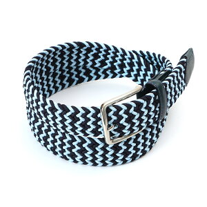 ベルト メンズ 日本製 ゴムメッシュベルト | ノストロアテュー NAB-00114 コンビカラー 穴なしベルト お腹ラクラク ストレッチ ベルト ゴルフ ベルト 本革 ギフトラッピング無料