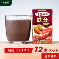 【お試し12本セット】 守山乳業 [公式ショップ] 1日分の鉄分 ココア 125ml 12本 栄養機能食品 鉄 葉酸 ビ…