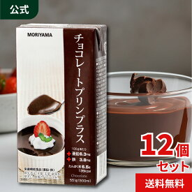 守山乳業 [公式ショップ] チョコレート プリン プラス 551g 500ml MORIYAMA 送料無料 12本 業務用 ベルギー産 クーベルチュールチョコ 大容量 鉄 亜鉛 栄養機能食品 大容量 手作り デザート 紙パック