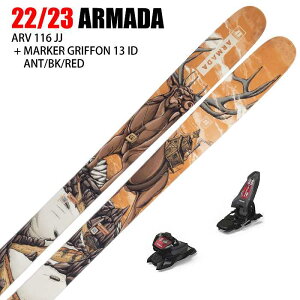 [スキー2点セット]2023 ARMADA アルマダ ARV 116 JJ + 23 MARKER GRIFFON 13 ID A/B/R 120mm 22-23