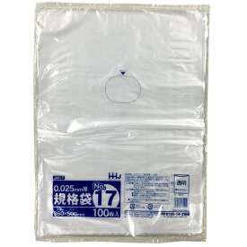 【ポリ袋】 規格袋＜LDPE25μ＞17号 JM-17 360×500mm