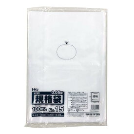 【ポリ袋】 規格袋＜LDPE50μ＞15号 JW-15 300×450mm