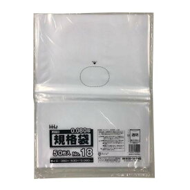 【ポリ袋】 規格袋＜LDPE80μ＞18号 JX-18 380×530mm 600枚