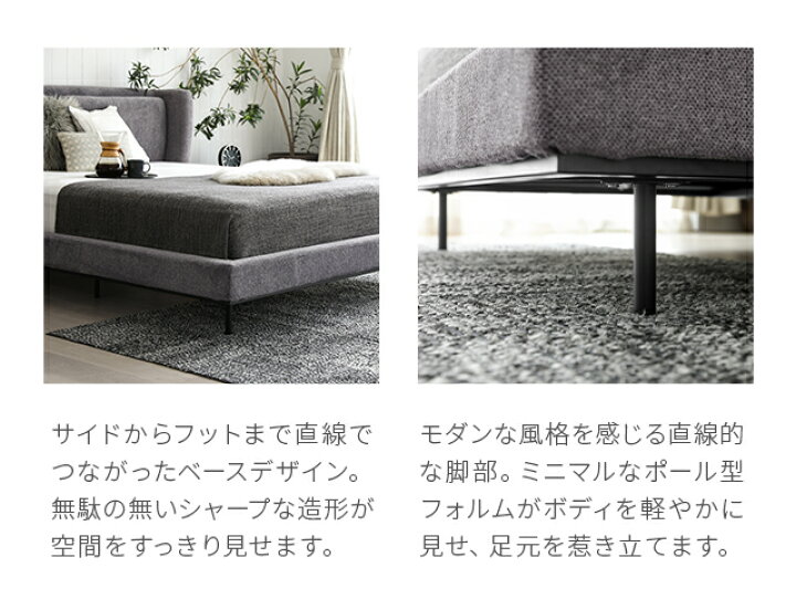 楽天市場】ベッド ベッドフレーム ダブルサイズ D bed 布地 マットレス  
