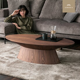 センターテーブル ローテーブル 円型 リビングテーブル 木製 ウォールナット モダン 北欧 シンプル デザイナーズ おしゃれ 丸 ASSIA