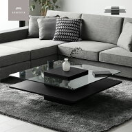 テーブル ガラステーブル センターテーブル 正方形 リビングテーブル ナイトテーブル ガラス 木製 ウォー…