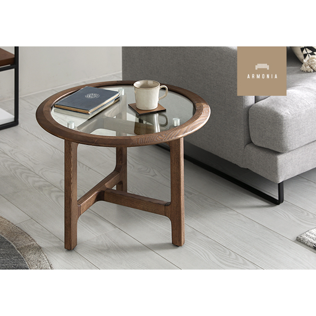 サイドテーブル 丸 おしゃれ ナイトテーブル コーヒーテーブル ガラス シンプル デザイナーズ アルモニア | Armonia アルモニア