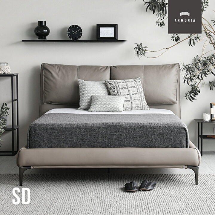 楽天市場】ベッド セミダブルベッド レザーベッド EPUレザー モダン  