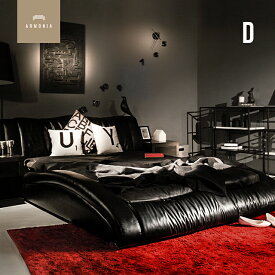 【10%OFF★スーパーセール】 ローベッド ベッド ベッドフレーム ダブル ベット ロータイプ すのこ レザー 革 合皮 合成皮革 フロア デザイナーズ bed インテリア 家具 北欧 モダン 高級 ラグジュアリー D ペット可 猫 犬 爪 強い