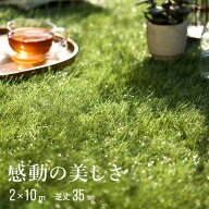 【10%OFF 9/11まで】人工芝 2m×10m ロール 芝丈35mm 高密度44万本／m2 人工芝生 芝生マット 人工芝ロー…