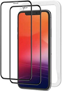 NIMASO �K���X�t�B���� iPhone11 Pro Max/iPhone XS Max �p �S�ʕی� �t�B���� �K�C�h�g�t�� 2���Z�b�g NSP18F13