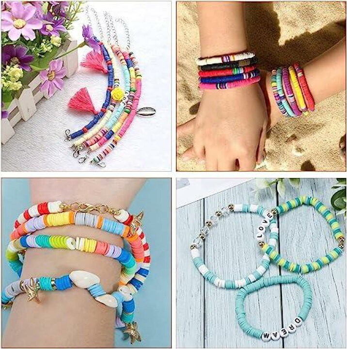 楽天市場】5000個 粘土ビーズ ブレスレット作成キット BetterJonny 48  