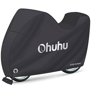 Ohuhu 自転車カバー 子供乗せ 前後子供乗せ対応 サイクルカバー 210Dオックス 防水 UVカット 雨 雪対策 厚手 防犯 防風 29インチまで対応 鍵穴/収納袋付き 黒