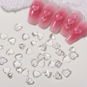 YFFSFDC �l�C���p�[�c �l�C���c�[�� �n�[�g �p�[�c 3D ���� ���W�� �l�C�� DIY �f�R�p�[�c 5mm 6mm ��200�� (B)