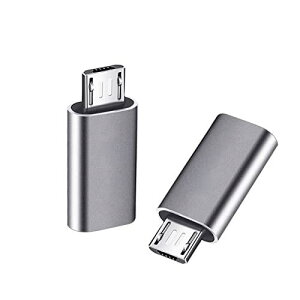 YFFSFDC }CNUSBϊA_v^[ ^CvC Micro USB ϊA_v^ 2 Type C X to Micro USB IX ϊRlN^ [dƃf[^] GalaxyANexusAXperiaAHUAWEIMicro USBݔΉ (Vo[)
