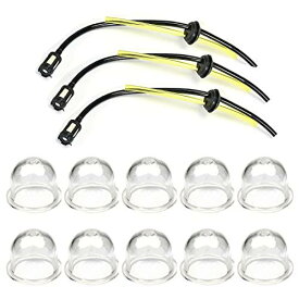 DFsucces 燃料ホースセット 3個 プライマリーポンプ10個 差し替え グロメット チェーンソー交換用部品 草刈機 パーツ 燃料フィルター付 刈払機 パッツ 13個セット