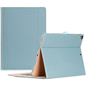ProCase iPad Pro �P�[�X PU�J�o�[ �X�^���h�@�\ �r���e�[�W�f�U�C�� ���ނ�J�[�h�p�|�P�b�g�t�� �K�p�@��FiPad Pro 12.9 (2015 / 2017) (�e�B�[��)