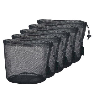 Boundless Voyage�y5���Z�b�g�z���b�V���o�b�O �ے� �X�g�����O�l�b�g�o�b�O �i�C�������[�|�[�` ���s �A�E�g�h�A���� ���/�S���t/���ϕi�ȂǏ������[ �u���b�N (�u���b�N [5��] XL�i��18 ×19.5 cm�j