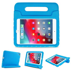 ProCase iPad Mini 5 / Mini 4 �L�b�Y�P�[�X �A�ϏՌ��� �n���h���ƃL�b�N�X�^���h�@�\ �y�ʃo���p�[�P�[�X �Ή��@��F iPad Mini 5th Gen 2019 / iPad Mini 4 2015 -�u���[