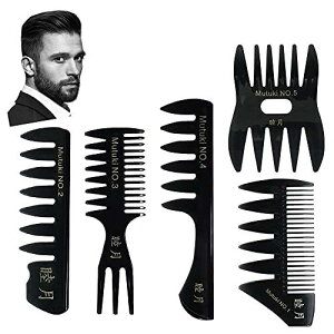 Mutuki コーム くし メンズ クシ メンズ 人気スタイリングコーム 5本セット 静電気防止 男女兼用 散髪店/美容院専用櫛 Kusi-03