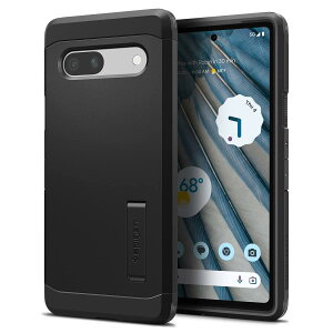 Spigen Google Pixel 7a �P�[�X �ϏՌ� �X�^���h�t�� �ČRMIL�K�i�擾 �ϏՌ� �O�w�\�� �X�}�z�X�^���h �J�����ی� ���h�~ �Ռ� �z�� ���C�����X�[�d �^�t�E�A�[�}�[ ACS05819(�u���b�N)